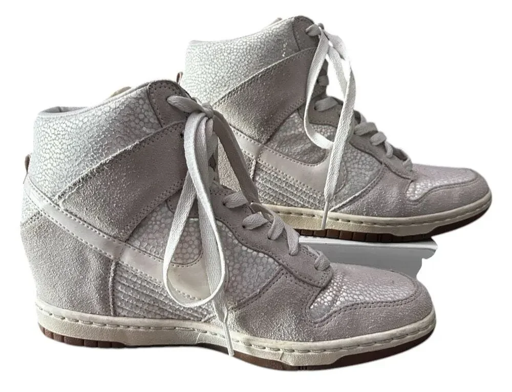 Nike Dunk Sky Hi Premium Metallic Luster Gum Sneaker 8.5 585560-003